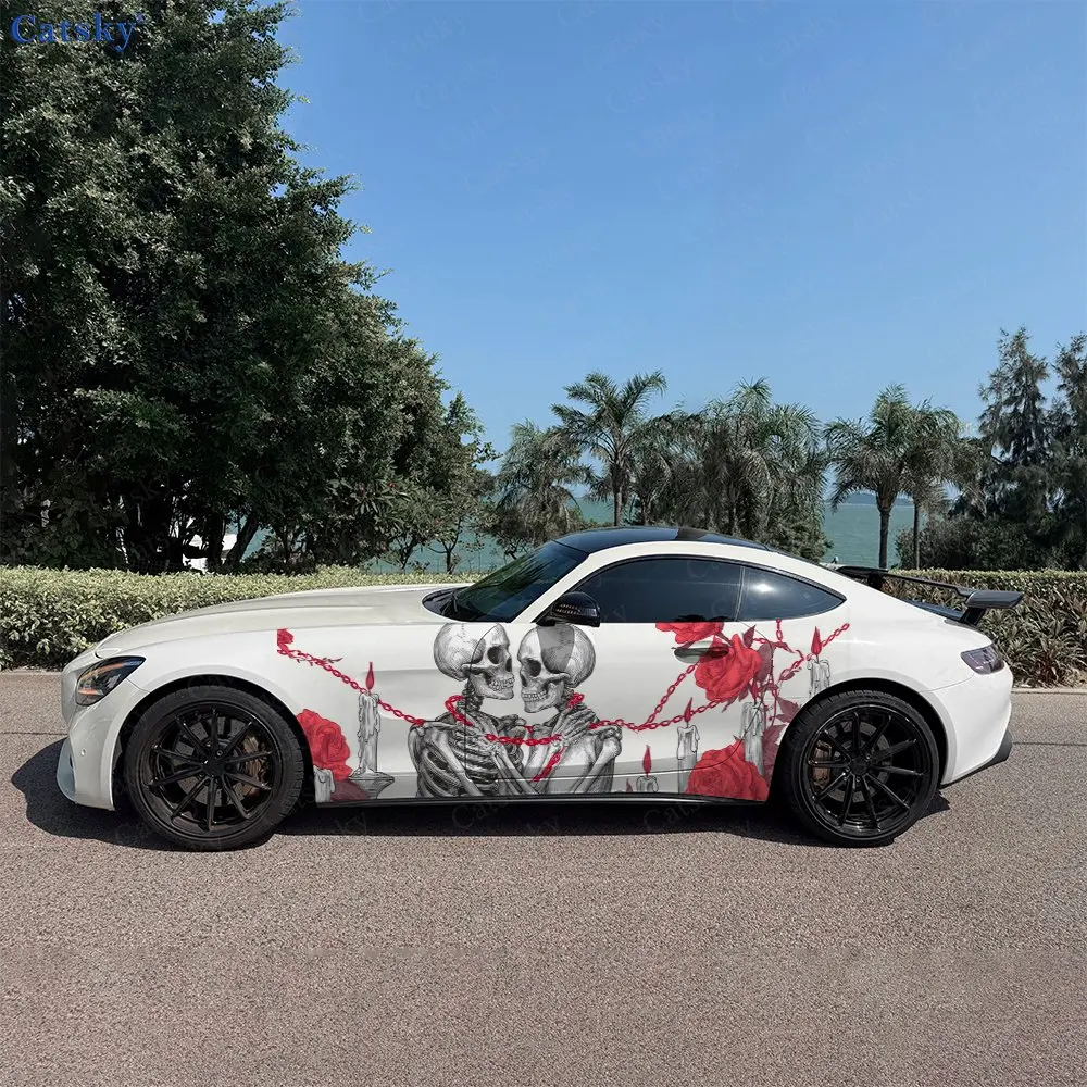 2pcs Skeleton Lovers Red Chain Rose Car Side Wraps, Self-Adhesive PVC Waterproof & Scratch-Resistant Sticker, Car Accessory Gift
2pcs Skeleton Lovers Red Chain Rose Car Side Wraps, Self-Adhesive PVC Waterproof & Scratch-Resistant Sticker, Car Accessory Gift