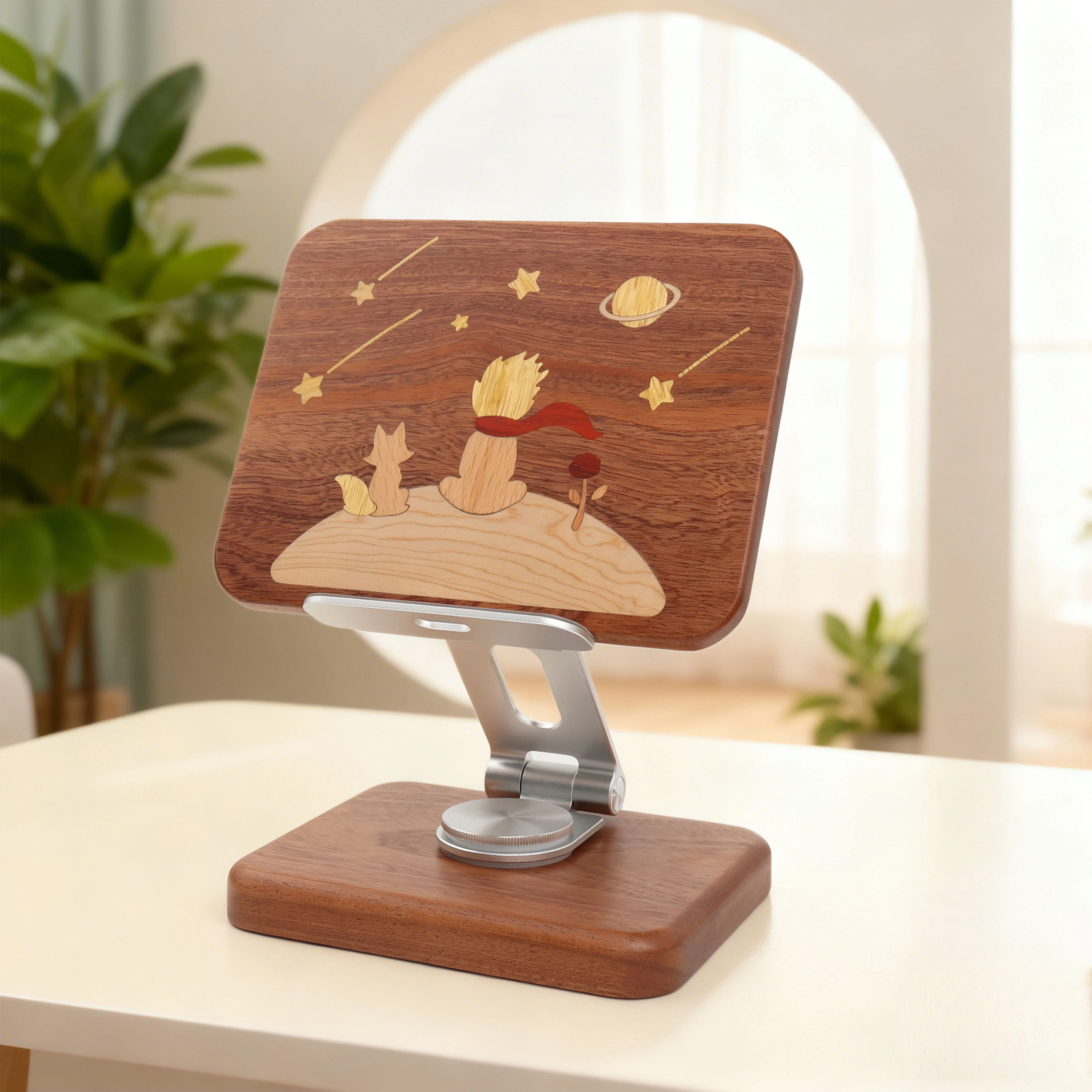 Luxury Shockproof Waterproof Sapele Wood Phone & Tablet Stand With Hand-Engraved Little Prince Pattern For All Phones ,Alets
Luxury Shockproof Waterproof Sapele Wood Phone & Tablet Stand With Hand-Engraved Little Prince Pattern For All Phones ,Alets