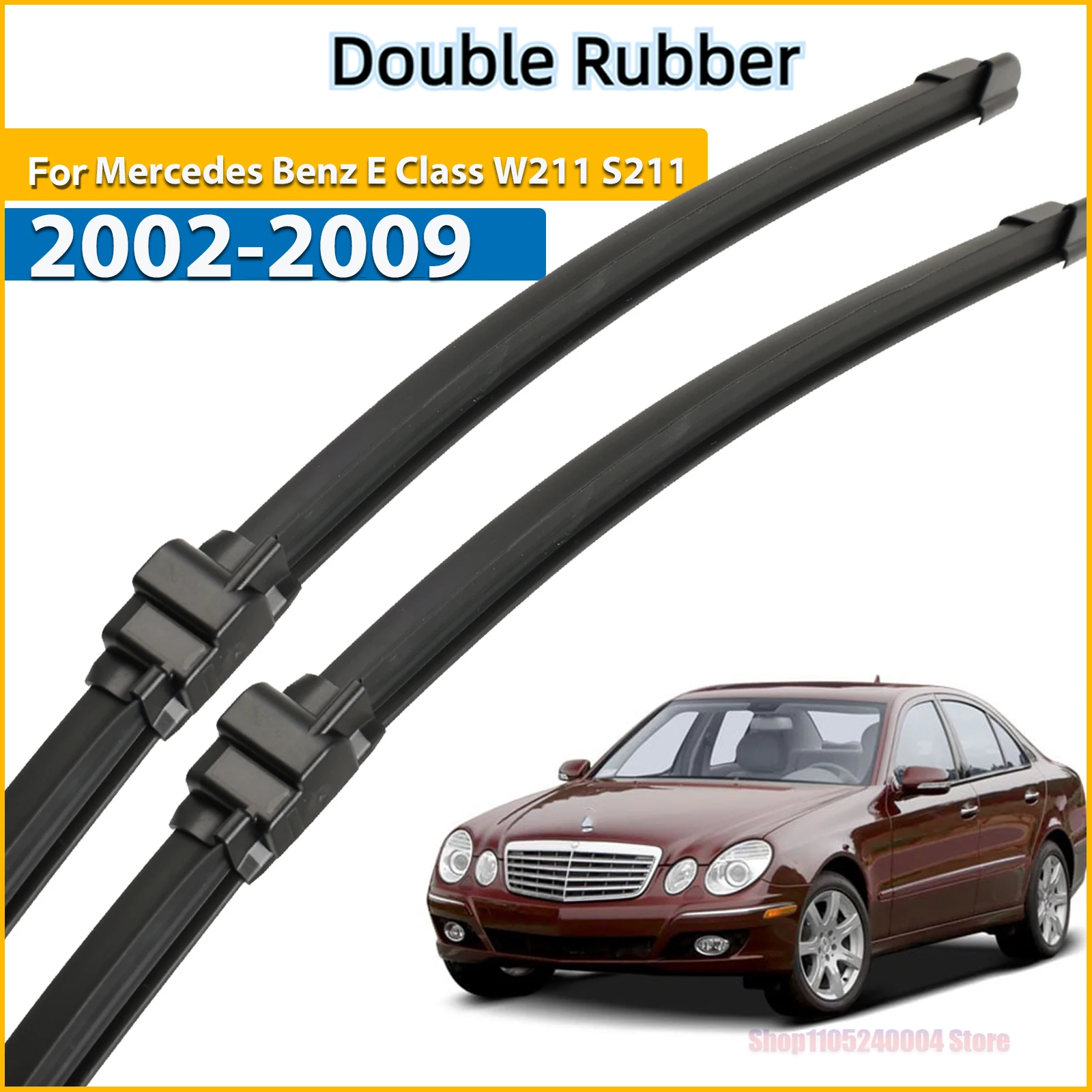 LHD & RHD Front Wiper Blades For Mercedes Benz E Class W211 S211 02 - 09 Windshield Windscreen Window Brush 26"26"
LHD & RHD Front Wiper Blades For Mercedes Benz E Class W211 S211 02 - 09 Windshield Windscreen Window Brush 26"26"