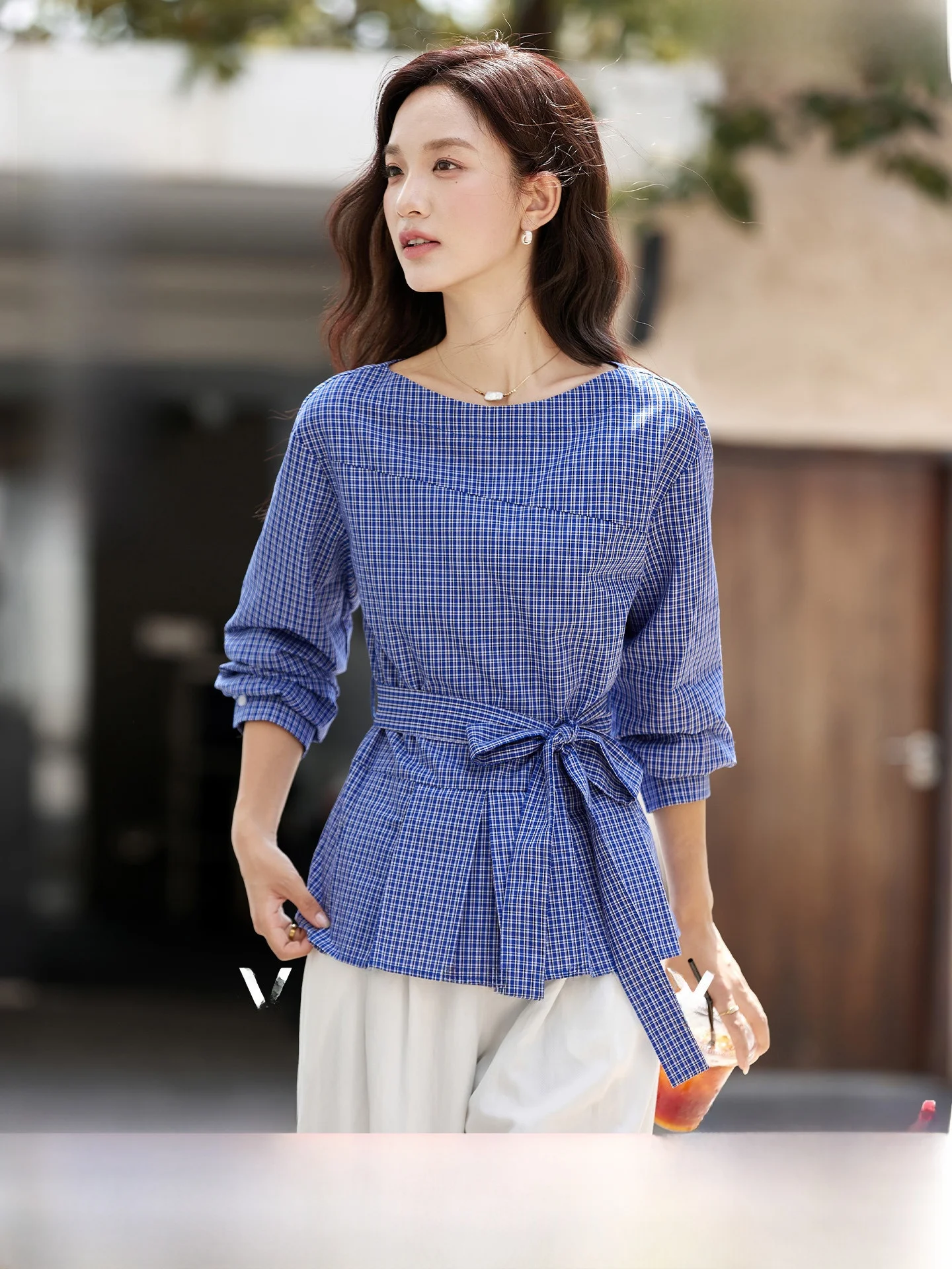 Women's Plaid Shirt Slim Fit Long Sleeve One-Shoulder Design Cotton Spring New Style Fashionable Versatile Casual Commute Wear
Women's Plaid Shirt Slim Fit Long Sleeve One-Shoulder Design Cotton Spring New Style Fashionable Versatile Casual Commute Wear