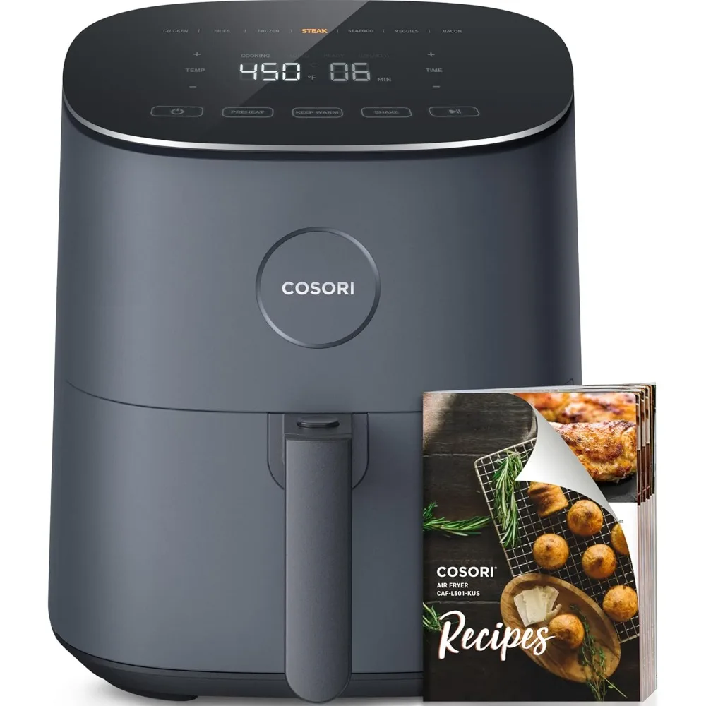 Air Fryer 5 Qt, Max 450F for Juicy Meat, Veggies, Frozen Food, Glass Touch Panel, 130+ In-App Recipes, Little to No Oil
Air Fryer 5 Qt, Max 450F for Juicy Meat, Veggies, Frozen Food, Glass Touch Panel, 130+ In-App Recipes, Little to No Oil