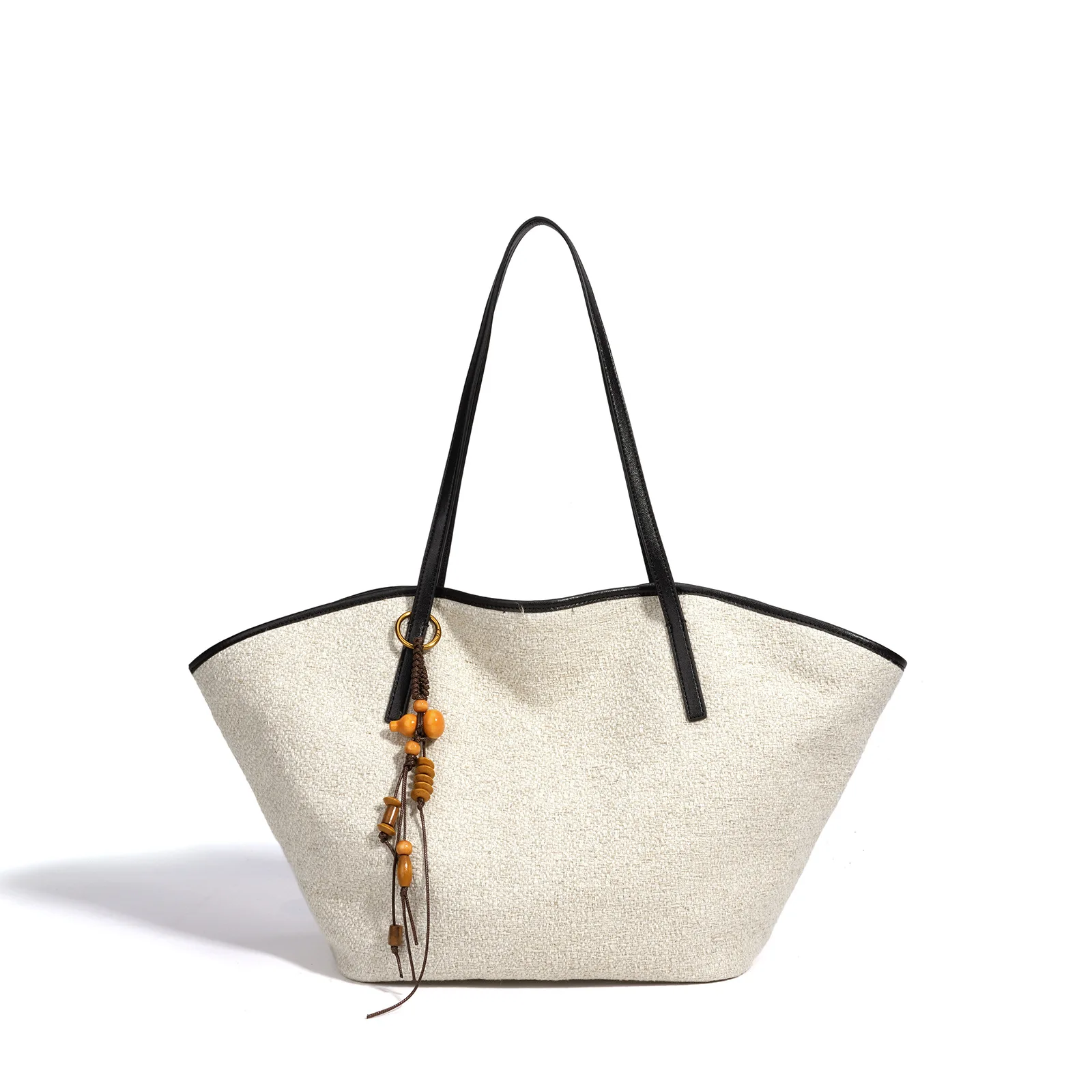 Canvas Top Grain Cowhide Trim Hobo Tote Women Large Underarm Office Bag With Inner Pouch Off-white
Canvas Top Grain Cowhide Trim Hobo Tote Women Large Underarm Office Bag With Inner Pouch Off-white
