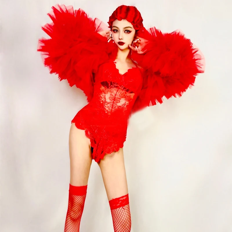 Sexy Pole Dance Outfit Women Red Bodysuit Lace Coat Bar Nightclub DS DJ Gogo Dancer Costume Stage Solo Rave Clothes XS7605
Sexy Pole Dance Outfit Women Red Bodysuit Lace Coat Bar Nightclub DS DJ Gogo Dancer Costume Stage Solo Rave Clothes XS7605