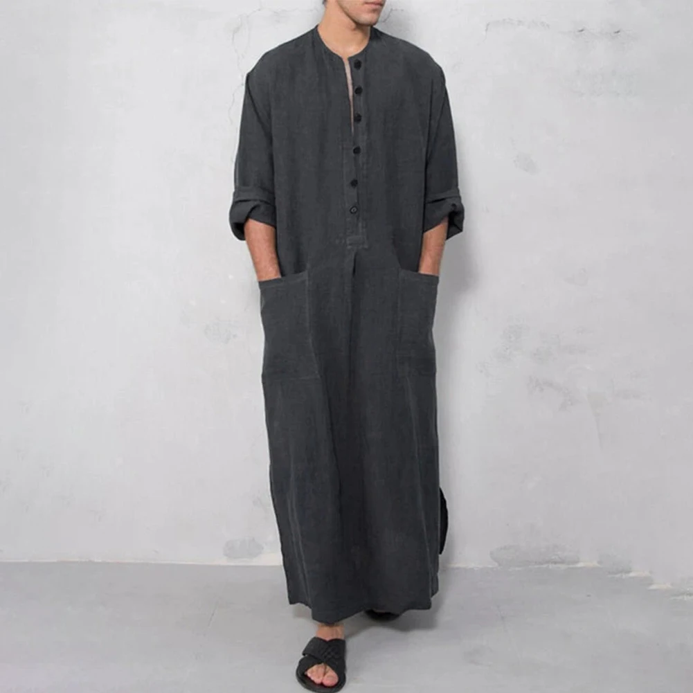 Brand New Mens Robe Long Dress Fashion Jubba Kaftan Long Sleeve Muslim Soft Solid Color Summer Arab Breathable
Brand New Mens Robe Long Dress Fashion Jubba Kaftan Long Sleeve Muslim Soft Solid Color Summer Arab Breathable