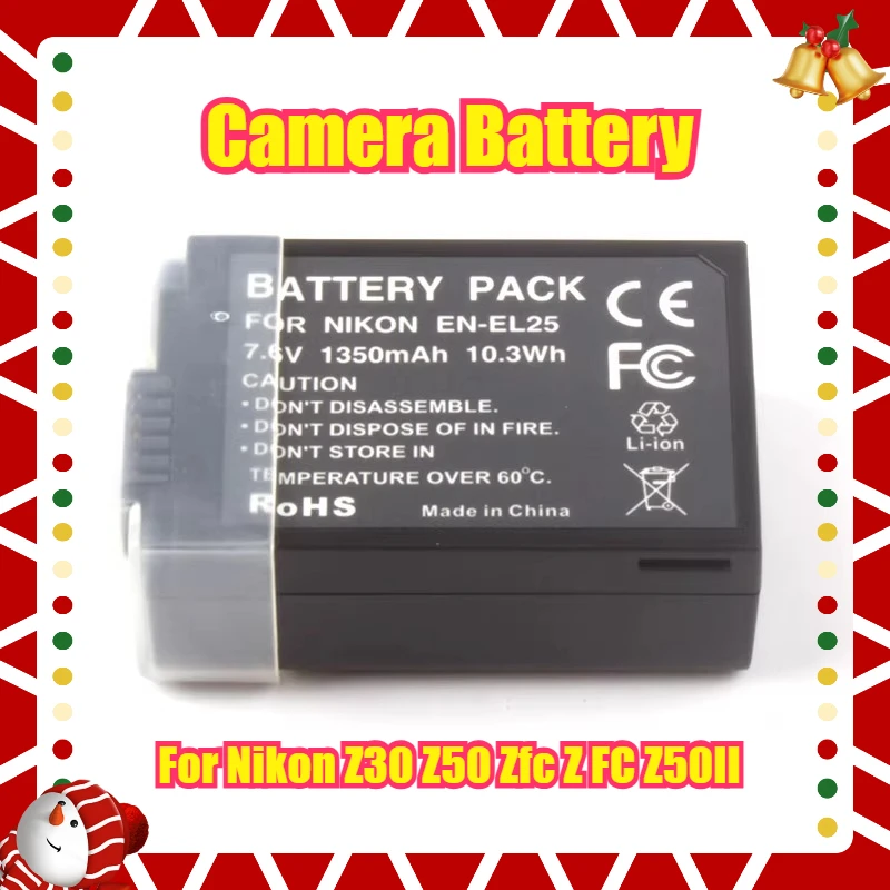 EN-EL25 7,6 В 1350 мАч аккумулятор для камеры Nikon Z30 Z50 Zfc Z FC Z50II
EN-EL25 7,6 В 1350 мАч аккумулятор для камеры Nikon Z30 Z50 Zfc Z FC Z50II