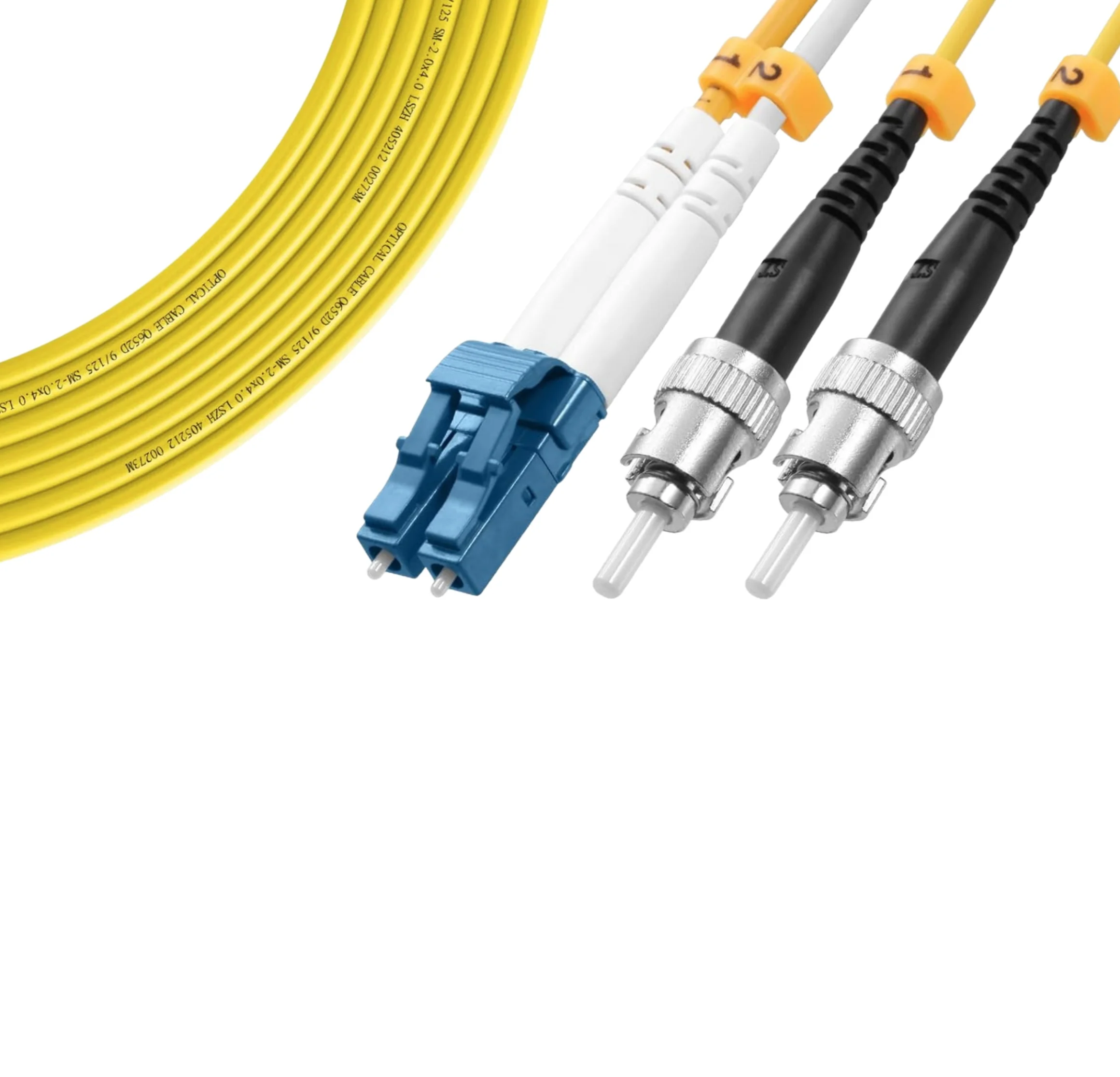 OS2 LC to ST Fiber Patch Cable,Single-Mode Fiber, Duplex 9/125µm, OD 2.0mm Fiber Optic Cable
OS2 LC to ST Fiber Patch Cable,Single-Mode Fiber, Duplex 9/125µm, OD 2.0mm Fiber Optic Cable
