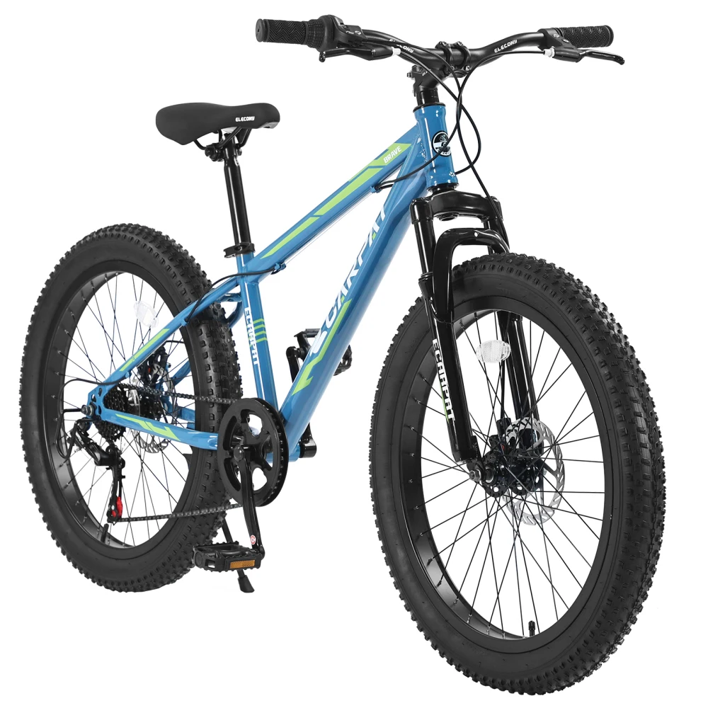 24 Inch Fat Tire Bike Adult/Youth Full 7 Speeds Mountain Bike, Dual Disc Brake, High-Carbon Steel Frame, Front Suspension, Mountain Trail Bike, Urban Commuter City Bicycle
24 Inch Fat Tire Bike Adult/Youth Full 7 Speeds Mountain Bike, Dual Disc Brake, High-Carbon Steel Frame, Front Suspension, Mountain Trail Bike, Urban Commuter City Bicycle