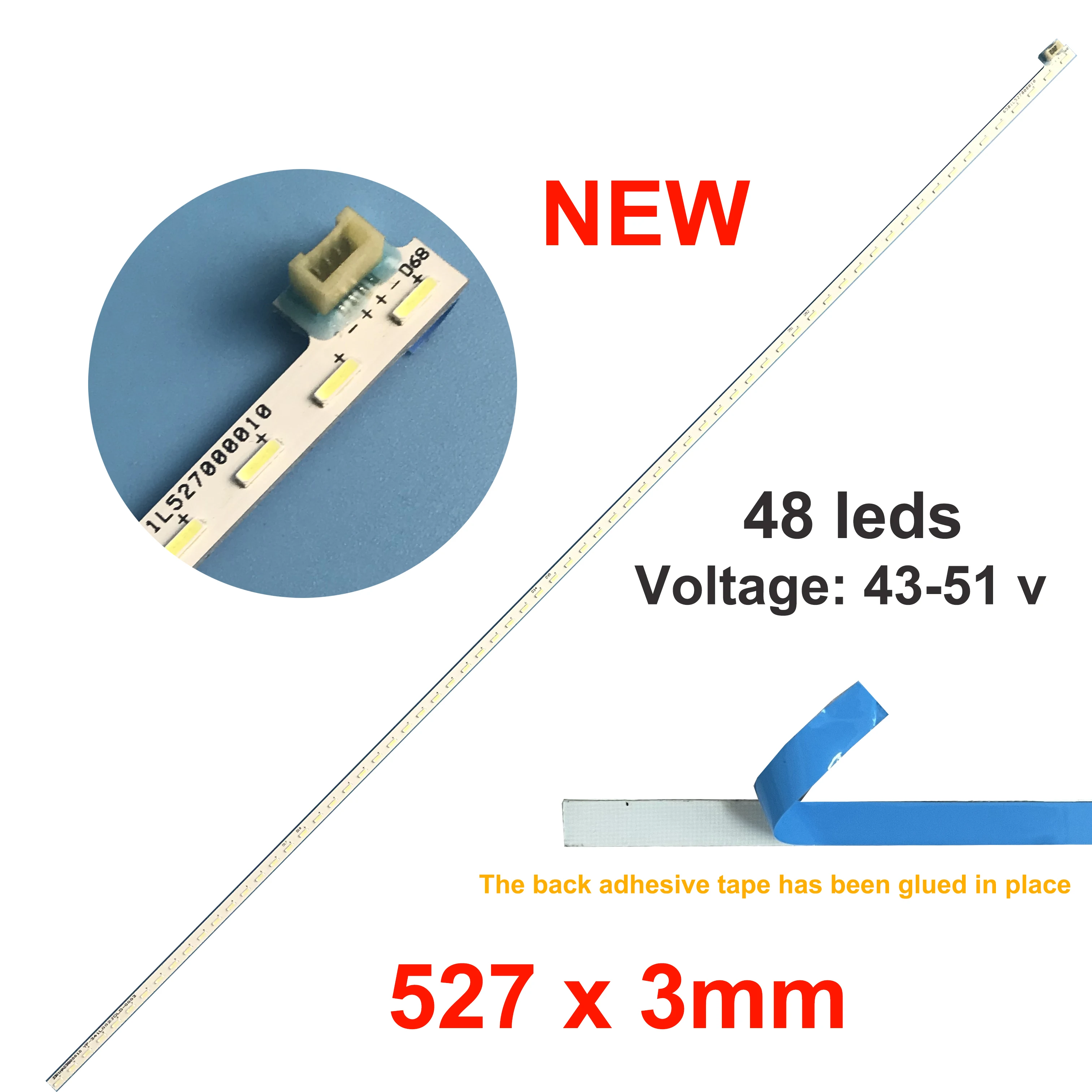 10PCS 527 mm LED Backlight strip 68 lamp Aluminum plate with Thermal glue For 23 24 CCFL inch LCD 6501L5270010 2301HA23800010
10PCS 527 mm LED Backlight strip 68 lamp Aluminum plate with Thermal glue For 23 24 CCFL inch LCD 6501L5270010 2301HA23800010