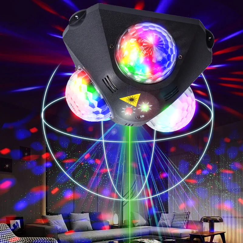 4 в 1 Disco Ball DJ Party Light, 3 RGB дискотеки, красный, зеленый, лазерный проектор, стробоскоп, домашняя вечеринка, рождественское украшение
4 в 1 Disco Ball DJ Party Light, 3 RGB дискотеки, красный, зеленый, лазерный проектор, стробоскоп, домашняя вечеринка, рождественское украшение