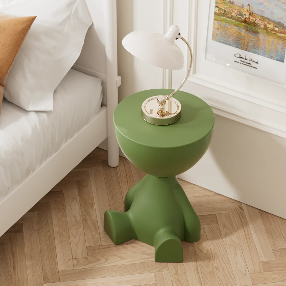 Small Modern Bowl-Shaped Side Table, Sculptural Round Storage Table with Display Top
Small Modern Bowl-Shaped Side Table, Sculptural Round Storage Table with Display Top