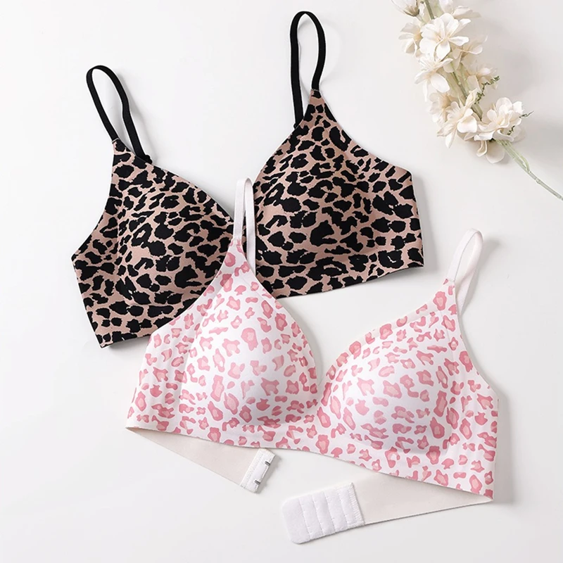 KUCLUT Pink Leopard Print Seamless Underwear For Women With Small Breasts, Beautiful Back, Sexy Breathable Backless Bra
KUCLUT Pink Leopard Print Seamless Underwear For Women With Small Breasts, Beautiful Back, Sexy Breathable Backless Bra