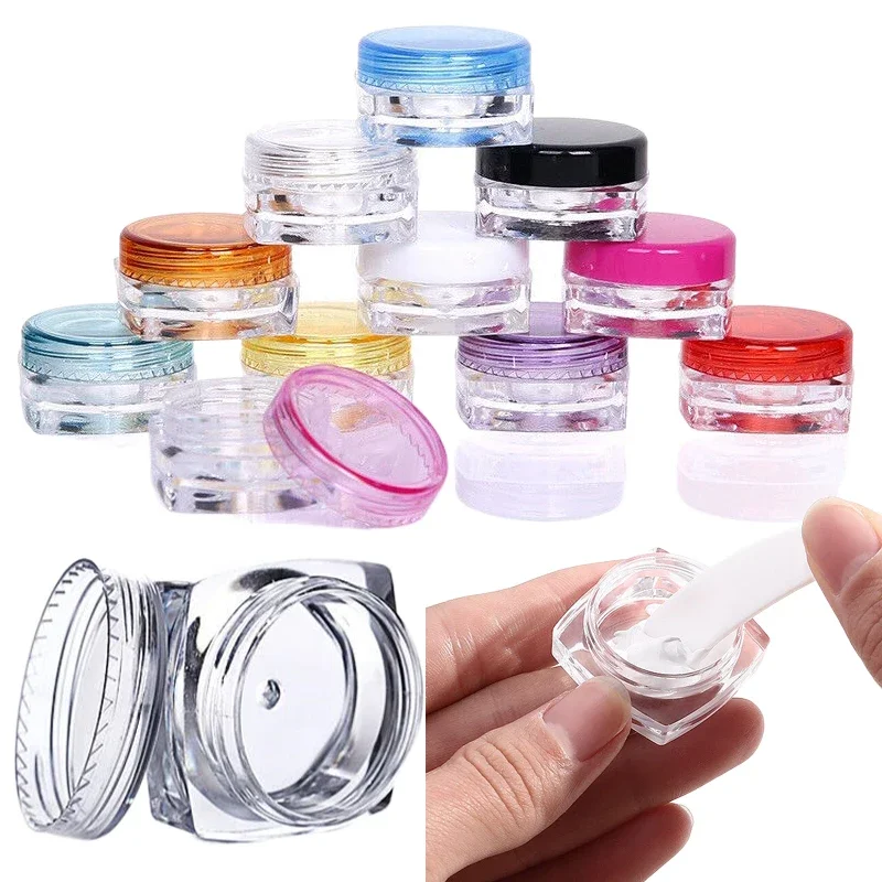 100PCS 3g 5g Empty Mini Plastic Square Cosmetics Jars Makeup Boxs For Eye Shadow Lip Balm Creams Travel Sample Container
100PCS 3g 5g Empty Mini Plastic Square Cosmetics Jars Makeup Boxs For Eye Shadow Lip Balm Creams Travel Sample Container