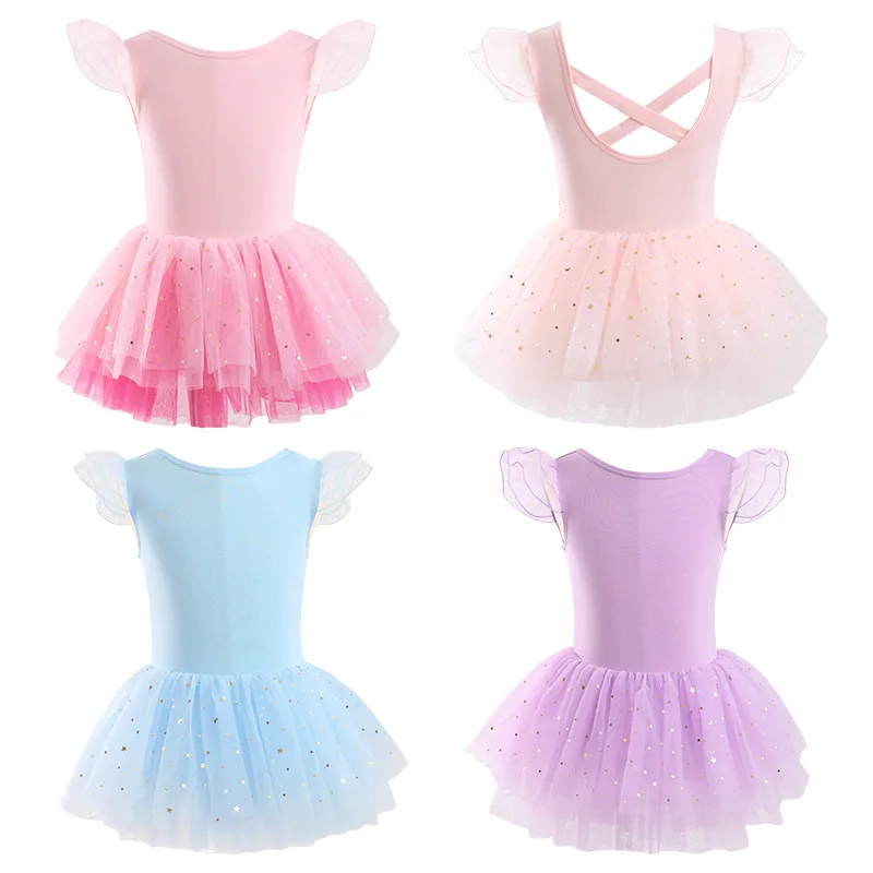 New Summer Flutter Sleeve Ballet Tutu Dress for Girls Star Sequin Kids Dance Costume Princess Party Dress 3-8Y
New Summer Flutter Sleeve Ballet Tutu Dress for Girls Star Sequin Kids Dance Costume Princess Party Dress 3-8Y