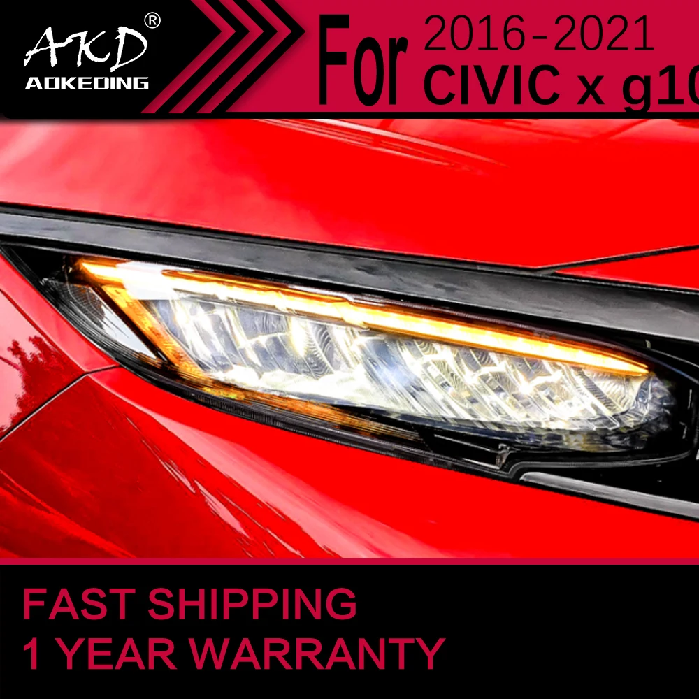Car Lights for Honda CIVIC X G10 LED Headlight 2016-2021 Civic Head Lamp Drl Projector Lens Automotive Accessories
Car Lights for Honda CIVIC X G10 LED Headlight 2016-2021 Civic Head Lamp Drl Projector Lens Automotive Accessories