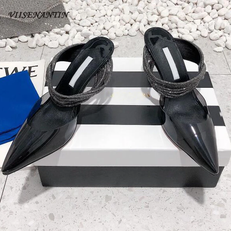Silver Black Transparent PVC Pointy Toe Shoes Female Sexy Thin Heel Rhinestone Strap Slip on Sapatos Spring Summer Party Shoe
Silver Black Transparent PVC Pointy Toe Shoes Female Sexy Thin Heel Rhinestone Strap Slip on Sapatos Spring Summer Party Shoe
