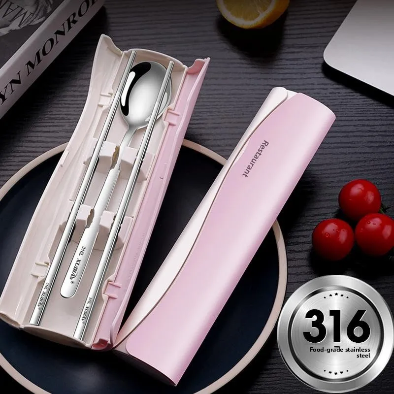 Portable Stainless Steel Chopsticks Spoon Set Student Dining Utensils Kit One Person Fork Three Pieces Carry-On Box Lunch Set
Portable Stainless Steel Chopsticks Spoon Set Student Dining Utensils Kit One Person Fork Three Pieces Carry-On Box Lunch Set