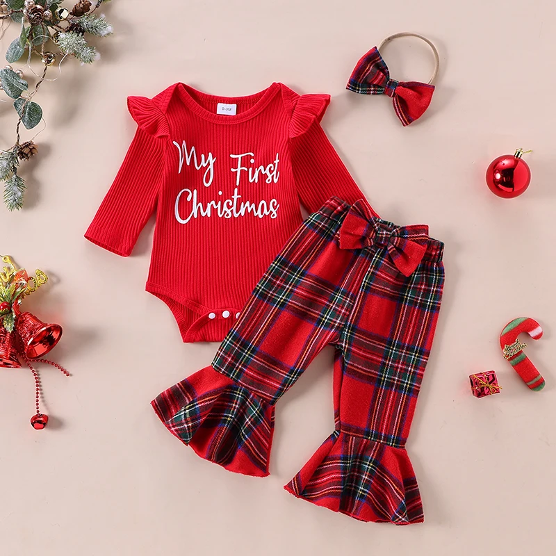 Toddler Girls Winter Clothing Set Cute Long Sleeve Romper with Plaid Pants and Matching Bow Headband Outfit for Fall
Toddler Girls Winter Clothing Set Cute Long Sleeve Romper with Plaid Pants and Matching Bow Headband Outfit for Fall