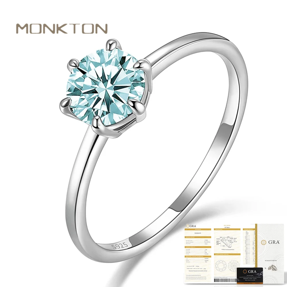Monkton 1Ct D Color Moissanite Rings for Women Luxury S925 Sterling Silver Engagement Wedding Rings with GRA Certificate
Monkton 1Ct D Color Moissanite Rings for Women Luxury S925 Sterling Silver Engagement Wedding Rings with GRA Certificate