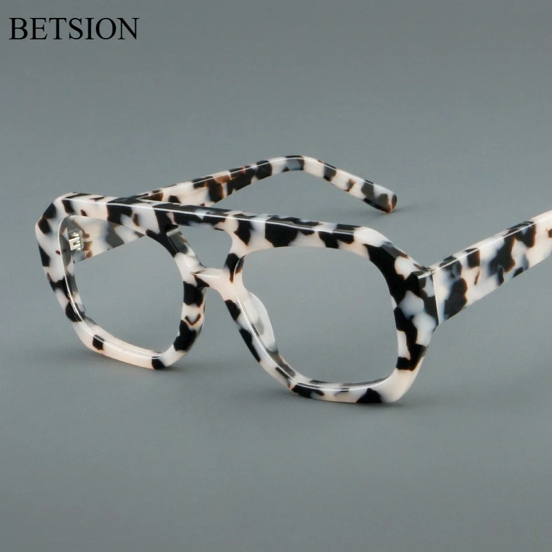 BETSION New Retro Geometric Acetate Eyeglasses Frame Men Women Vintage Thick Eyewear Fashion Spectacle Frame #23SA038
BETSION New Retro Geometric Acetate Eyeglasses Frame Men Women Vintage Thick Eyewear Fashion Spectacle Frame #23SA038