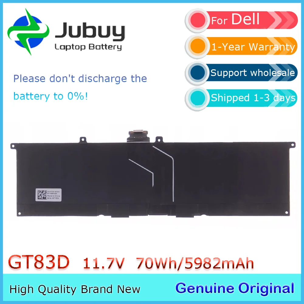 Оригинальный аккумулятор для ноутбука GT83D 11,7 В, 70 Втч/5982 мАч для Dell XPS 14 9440
Оригинальный аккумулятор для ноутбука GT83D 11,7 В, 70 Втч/5982 мАч для Dell XPS 14 9440