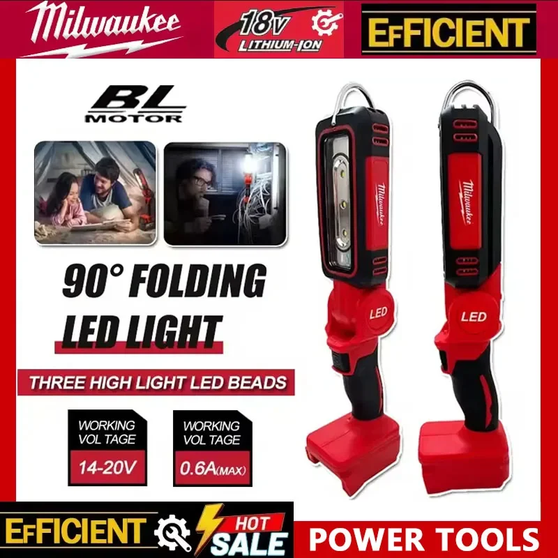 Milwaukee M18 LED Work Light 20V Super Bright 90 Degree Clip-On Flood Light Lithium Battery Powered for Outdoor Camping Lighting
Milwaukee M18 LED Work Light 20V Super Bright 90 Degree Clip-On Flood Light Lithium Battery Powered for Outdoor Camping Lighting