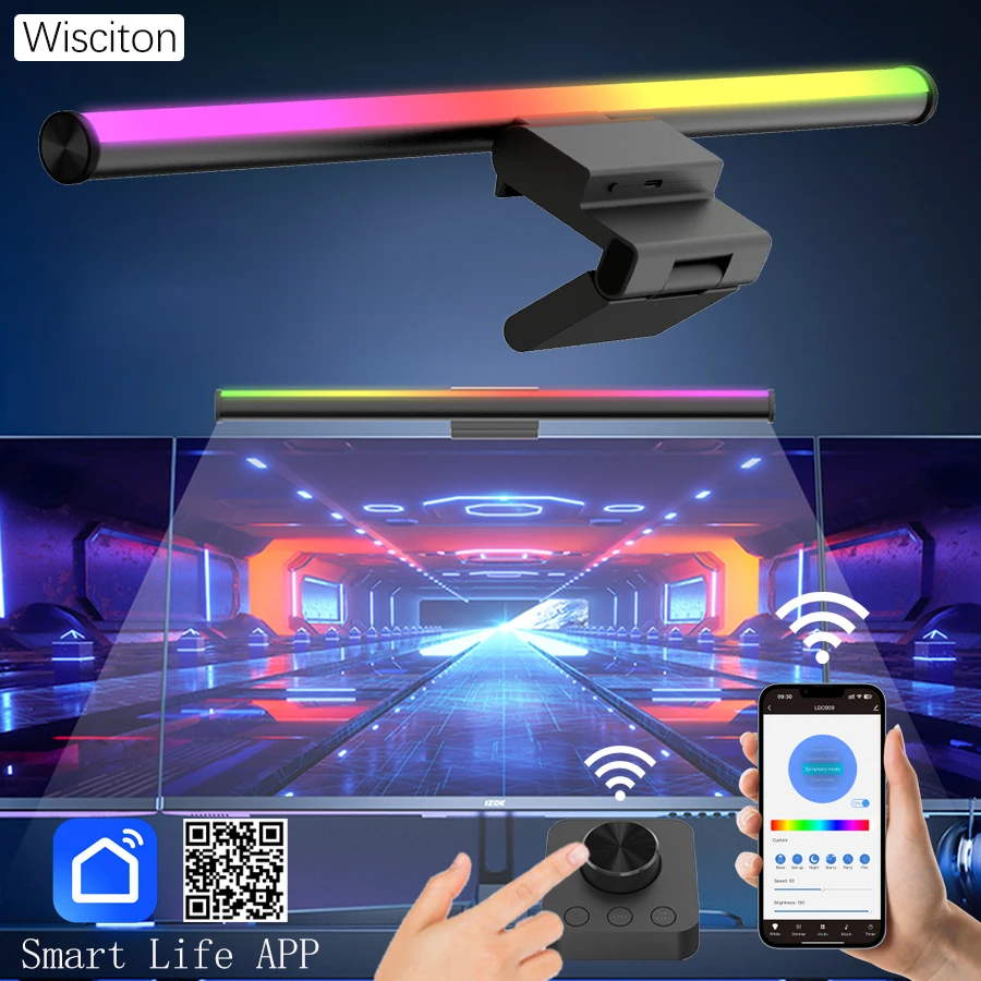 Computer Monitor Light Bar LED Screen Hanging Lights RGB Atmosphere Desk Table Lamp APP Music Rhythm Lighting Touch Night Light
Computer Monitor Light Bar LED Screen Hanging Lights RGB Atmosphere Desk Table Lamp APP Music Rhythm Lighting Touch Night Light
