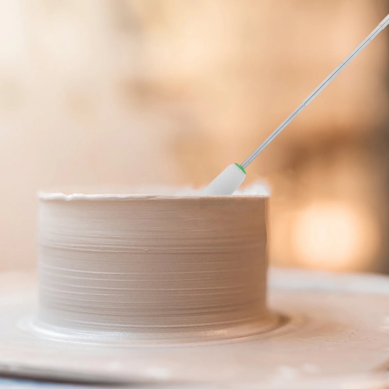 Pottery Sponge Stick with Telescoping Handle for Ceramic Shaping Reusable Water Absorbing Tool for Even Drying Pottery Making
Pottery Sponge Stick with Telescoping Handle for Ceramic Shaping Reusable Water Absorbing Tool for Even Drying Pottery Making