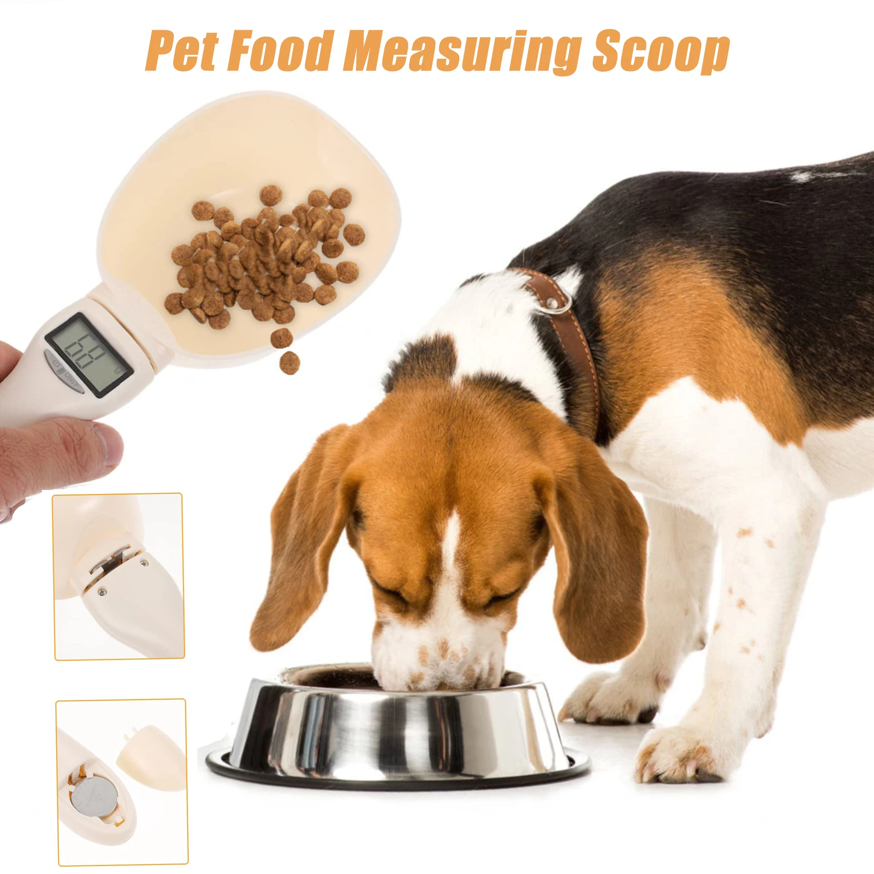 Electronic Food Measuring Scoop For Dog Cat Digital Measuring Spoon Home Pet Dog Food Scale Measuring Cup Scoop with LED Display
Electronic Food Measuring Scoop For Dog Cat Digital Measuring Spoon Home Pet Dog Food Scale Measuring Cup Scoop with LED Display