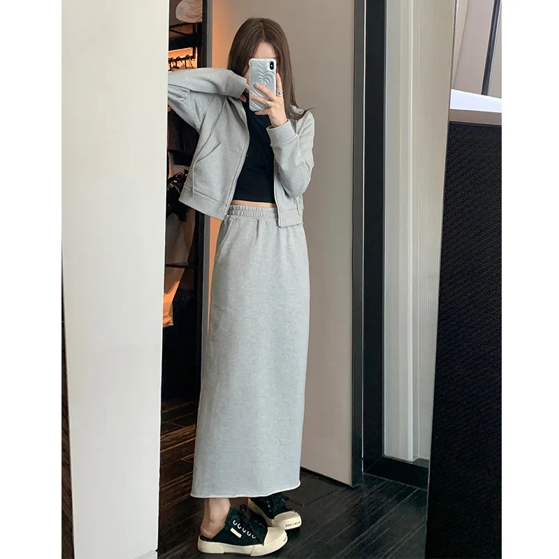 Women Dress Sets Two Pieces Set Hooded Hoodies Solid Skirts Hoodies Pockets Slim Zipper Sports Cardigan High Street Winter
Women Dress Sets Two Pieces Set Hooded Hoodies Solid Skirts Hoodies Pockets Slim Zipper Sports Cardigan High Street Winter