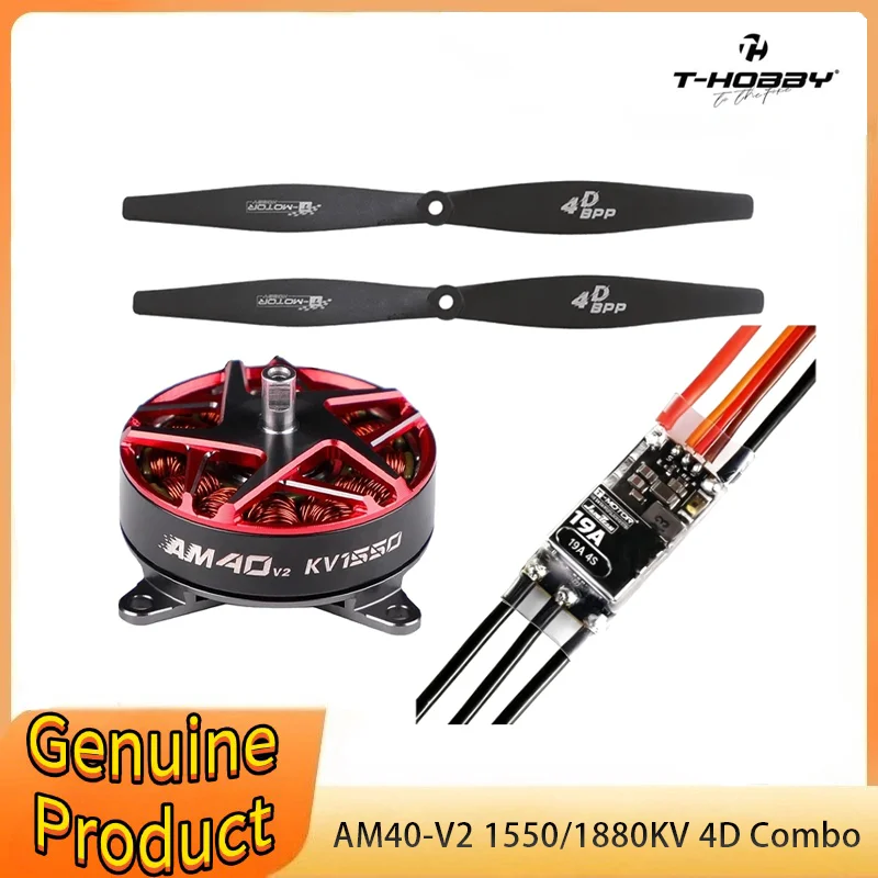 T-HOBBY BPP-4D Pro Combo - AM40 V2 Brushless Motor Poff3p 19A ESC Jett8542 Propeller for FPV RC Rigid Wing Fixed Wing
T-HOBBY BPP-4D Pro Combo - AM40 V2 Brushless Motor Poff3p 19A ESC Jett8542 Propeller for FPV RC Rigid Wing Fixed Wing