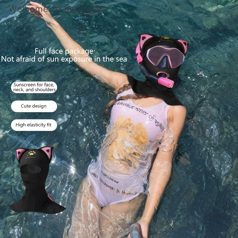 Swiming Diving Facekini UV Sun Protection Full Face Mask Head Neck Cover Face Elastic Swim Cap For Diving Water Sports Wear
Swiming Diving Facekini UV Sun Protection Full Face Mask Head Neck Cover Face Elastic Swim Cap For Diving Water Sports Wear