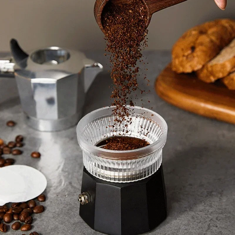 2/3/4/6 Cup Moka Pot Dispenser Rotating Powder Dosing Ring Round Anti-Flying Powder Coffee Distributor Leveler Espresso Tools
2/3/4/6 Cup Moka Pot Dispenser Rotating Powder Dosing Ring Round Anti-Flying Powder Coffee Distributor Leveler Espresso Tools