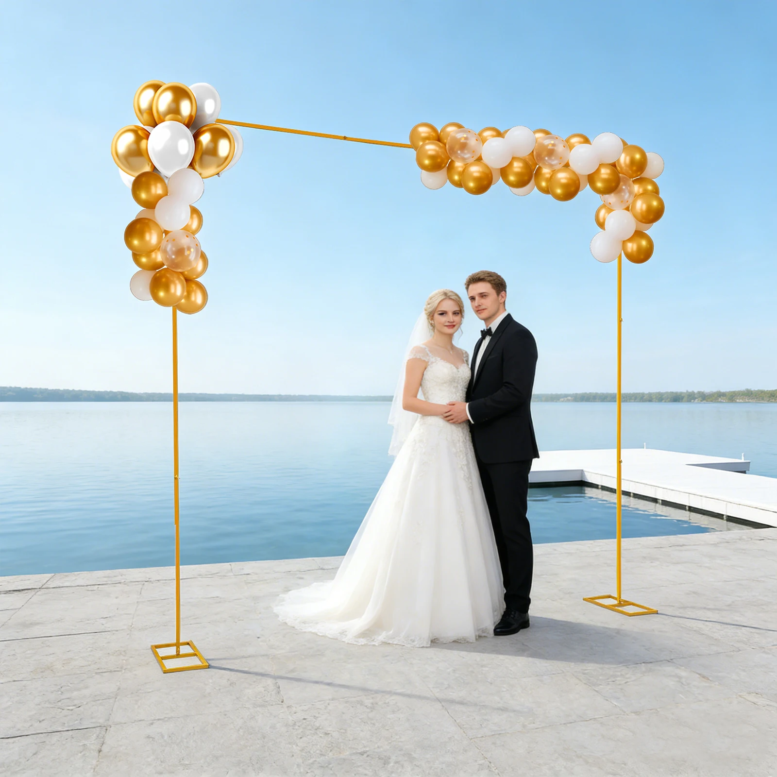 3*3m/9.8*9.8ft Heavy Duty Backdrop Stand, Metal Wedding Arch Stand, Gold Backdrop Decoration, Rack Flower Rack, for Weddings Anniversaries Birthday Parties, Christmas and New Year
3*3m/9.8*9.8ft Heavy Duty Backdrop Stand, Metal Wedding Arch Stand, Gold Backdrop Decoration, Rack Flower Rack, for Weddings Anniversaries Birthday Parties, Christmas and New Year