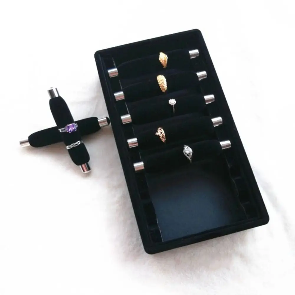 Wooden Rings Storage Tray Hoop Earrings Container Velvet Jewelry Box Non-Slip Bottom Organizer Ring Display Case Women
Wooden Rings Storage Tray Hoop Earrings Container Velvet Jewelry Box Non-Slip Bottom Organizer Ring Display Case Women