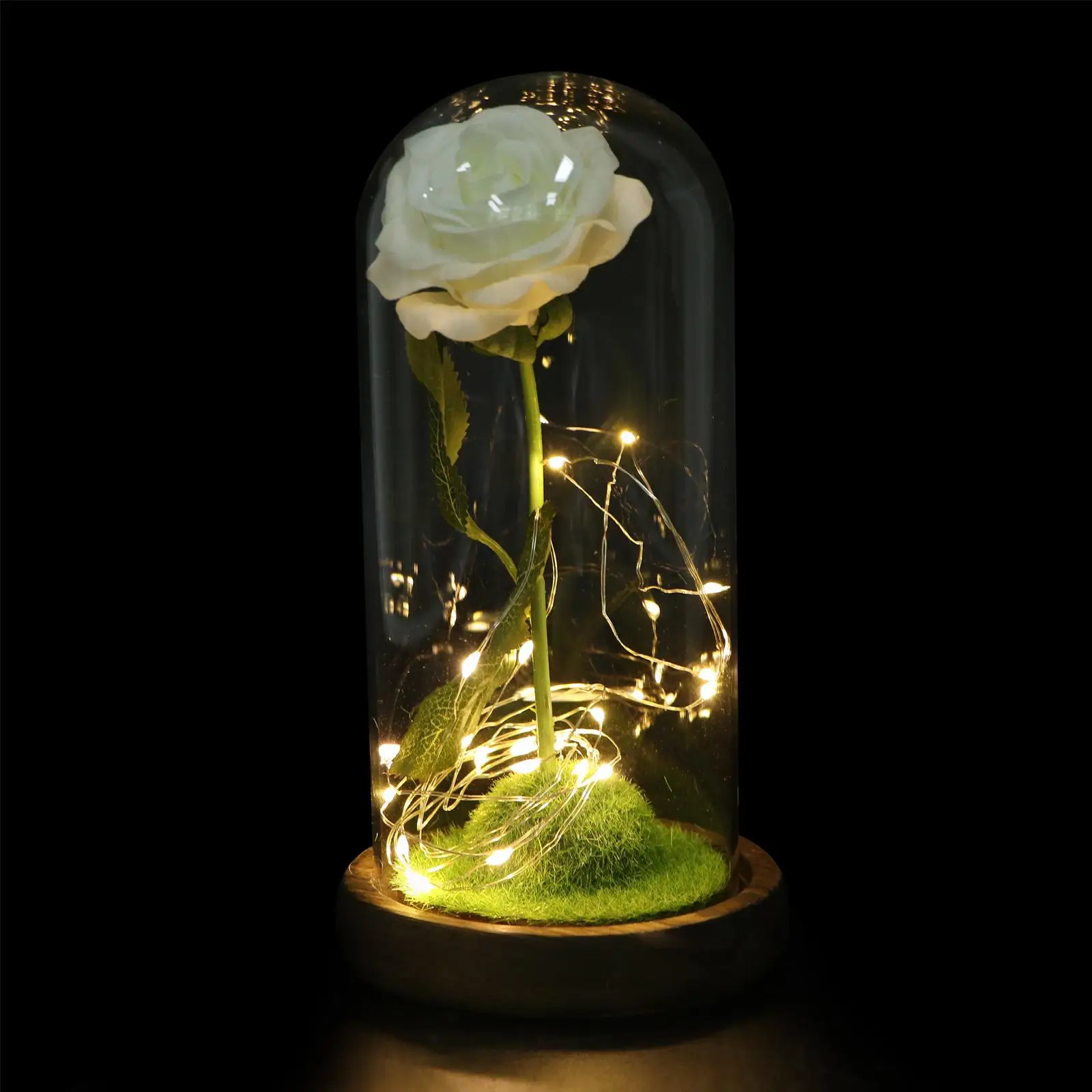 Artificial Rose Light Romantic Flowers Glass Dome Home LED Decoration Gift Valentine Party Wedding Lamp Warm Brightness
Artificial Rose Light Romantic Flowers Glass Dome Home LED Decoration Gift Valentine Party Wedding Lamp Warm Brightness