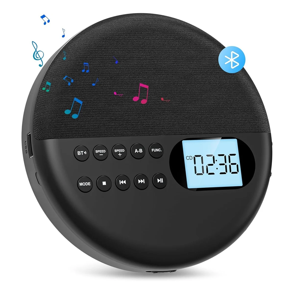 New Portable CD Player and MP3 Player with Anti Skip Protection and Dual Stereo Speaker, Adjust Bluetooth Player Walkman
New Portable CD Player and MP3 Player with Anti Skip Protection and Dual Stereo Speaker, Adjust Bluetooth Player Walkman