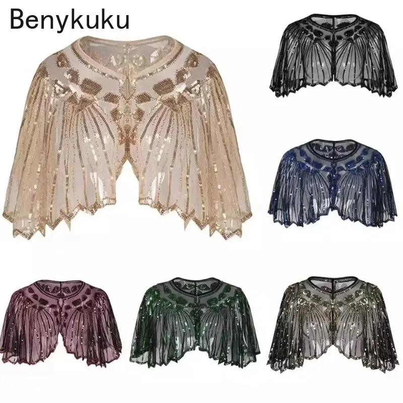 Vintage 1920s Flapper Shawl Sequin Beaded Short Cape Beaded Decoration Gatsby Party Mesh Short Cover Up Dress Accessory 2024
Vintage 1920s Flapper Shawl Sequin Beaded Short Cape Beaded Decoration Gatsby Party Mesh Short Cover Up Dress Accessory 2024