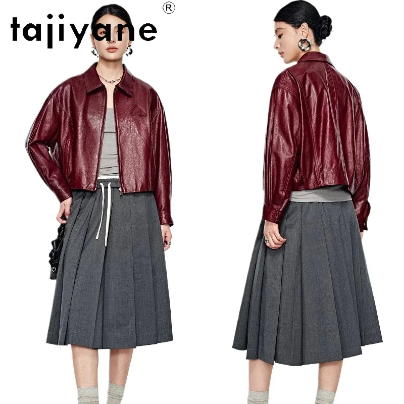 TAJIYANE Real Top-Layer Sheepskin Jacket Women Fashion Short Coats Waxed Genuine Leather Jacket New Spring Woman Clothes 2026 자켓
TAJIYANE Real Top-Layer Sheepskin Jacket Women Fashion Short Coats Waxed Genuine Leather Jacket New Spring Woman Clothes 2026 자켓