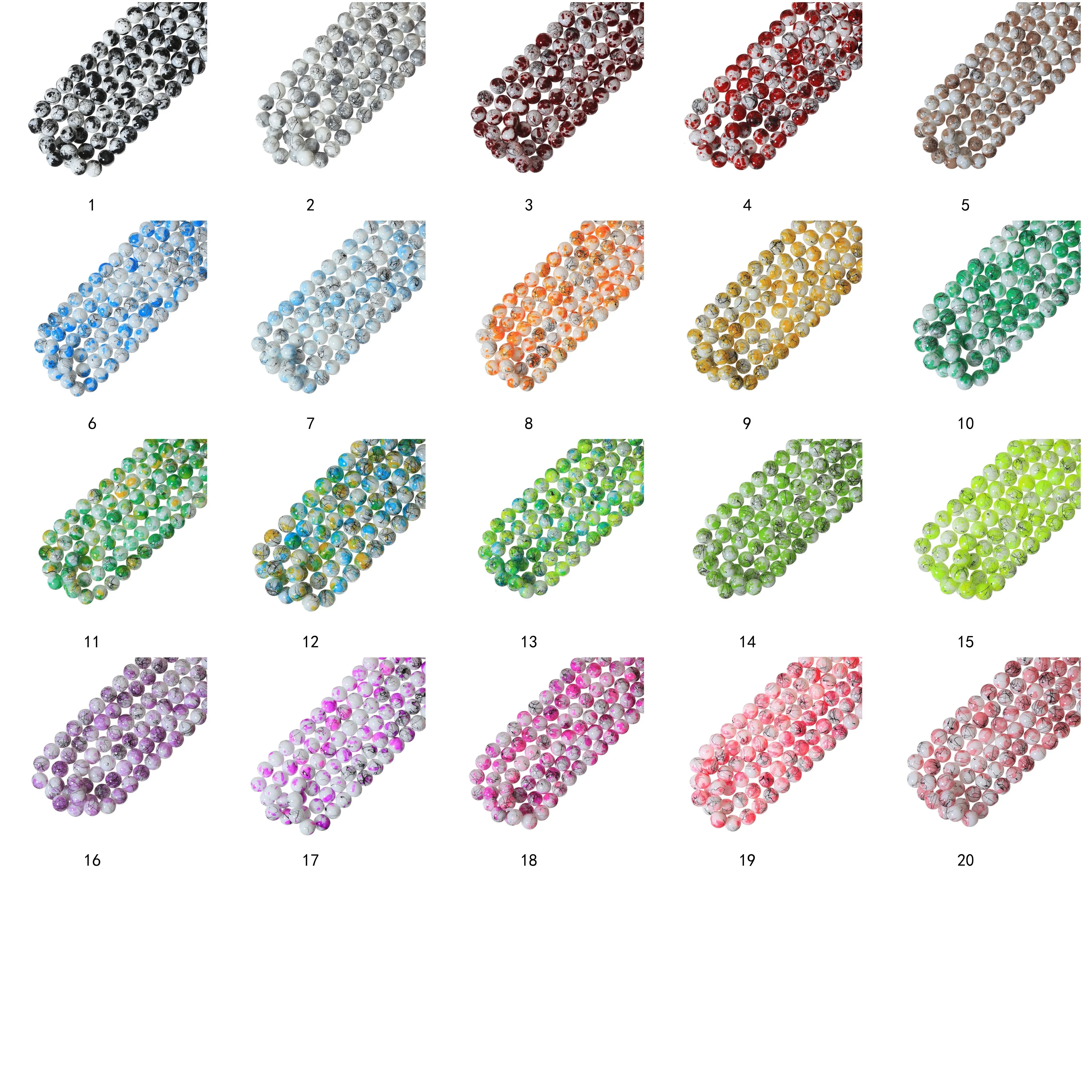 240pcs 10mm Glass Beads with Stripes and Speckles for DIY Bracelet Bangle Making 20 Sorts of Colors Could To Choose
240pcs 10mm Glass Beads with Stripes and Speckles for DIY Bracelet Bangle Making 20 Sorts of Colors Could To Choose