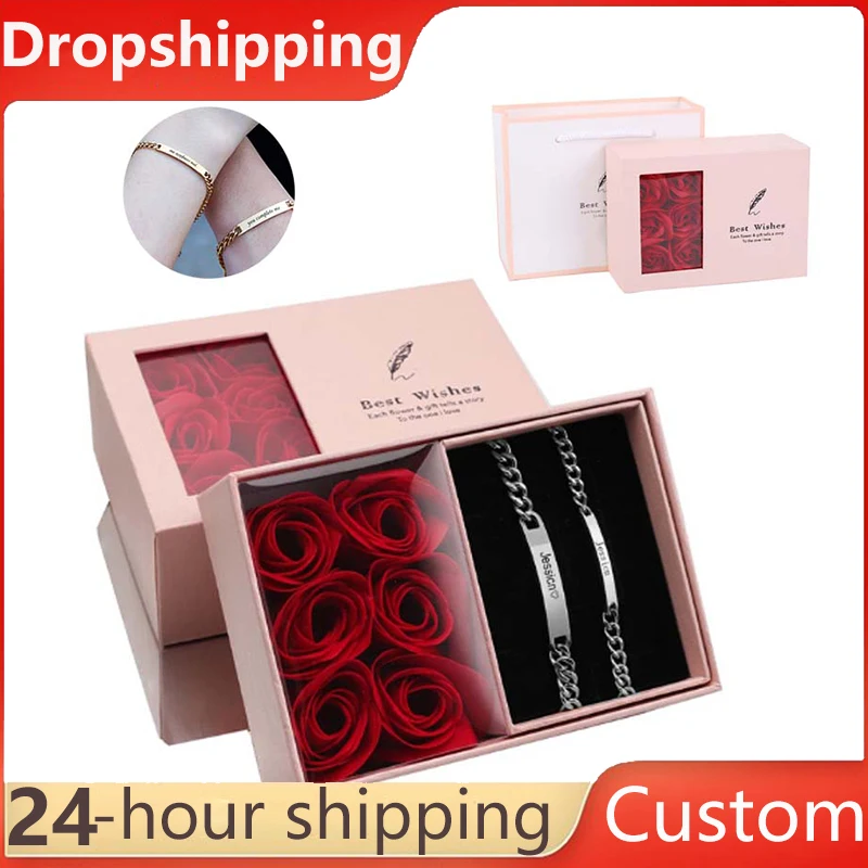 Customized Name Bracelet Gift Set Eternal Roses Jewelry Box for Couples Wife Anniversary Birthday Gifts Supports Dropshipping
Customized Name Bracelet Gift Set Eternal Roses Jewelry Box for Couples Wife Anniversary Birthday Gifts Supports Dropshipping