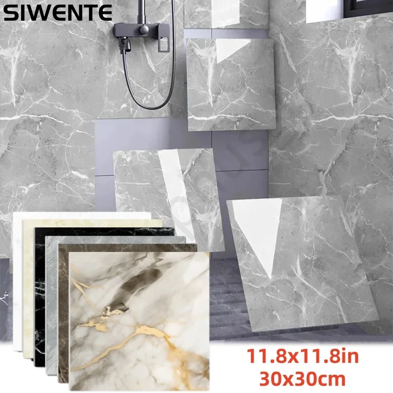 Glossy Marble Pattern Self-adhesive Wall Stickers Anti-tile Moisture-proof Aluminum Foil Bottom Wallpaper Bathroom Kitchen Decor
Glossy Marble Pattern Self-adhesive Wall Stickers Anti-tile Moisture-proof Aluminum Foil Bottom Wallpaper Bathroom Kitchen Decor