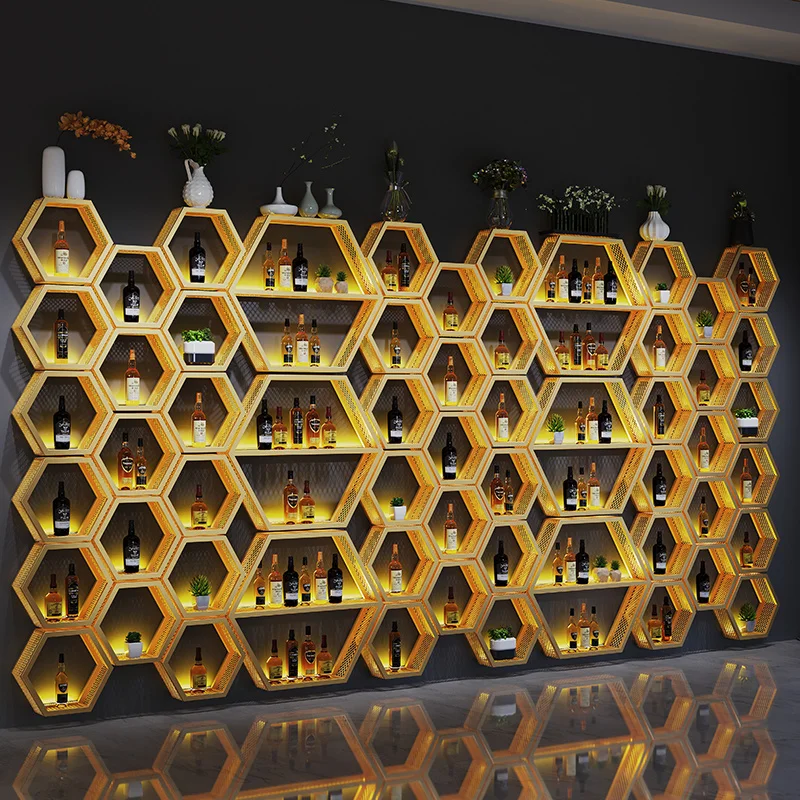 Custom. Internet Celebrity Hexagonal Wine Cabinet Wine Rack Iron Art Luminous Winery Essential Oil Wall Hanging Display Rack Bar
Custom. Internet Celebrity Hexagonal Wine Cabinet Wine Rack Iron Art Luminous Winery Essential Oil Wall Hanging Display Rack Bar