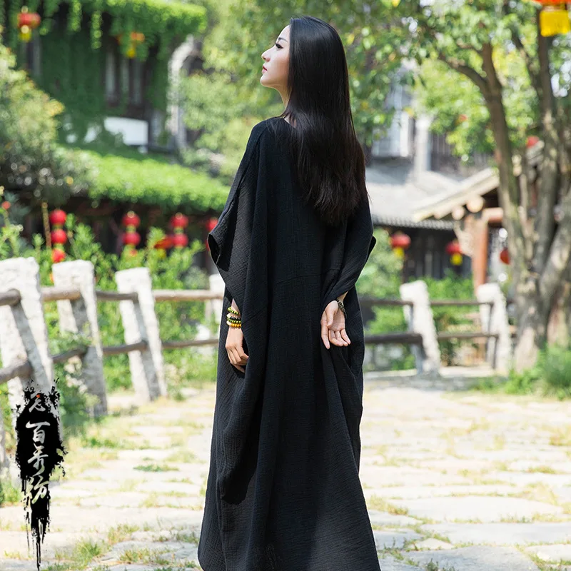 Spring and Summer New Chinese Style Irregular Batwing Sleeve Artistic Double Layer Bamboo Robe Dress
Spring and Summer New Chinese Style Irregular Batwing Sleeve Artistic Double Layer Bamboo Robe Dress