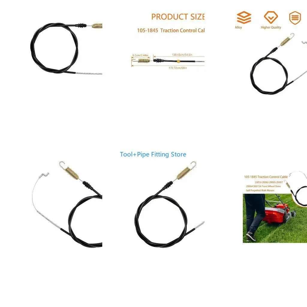 F92B Industrial Grade Mower Drive System Cable Z Bend Spring Ends 68 Inch Metal Cores
F92B Industrial Grade Mower Drive System Cable Z Bend Spring Ends 68 Inch Metal Cores