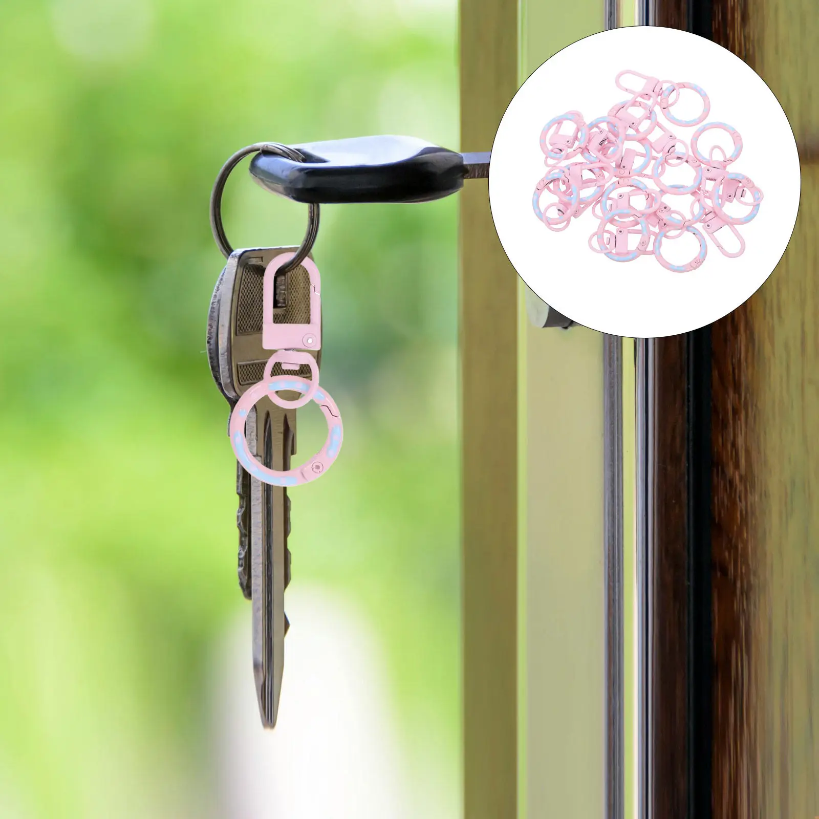 14Pcs Hand-Painted Donut-Shaped U-Shaped Spring Clasp Hooks for DIY Keychains Purse Charms Bag Clips Pet Leash Snap Hooks Craft
14Pcs Hand-Painted Donut-Shaped U-Shaped Spring Clasp Hooks for DIY Keychains Purse Charms Bag Clips Pet Leash Snap Hooks Craft