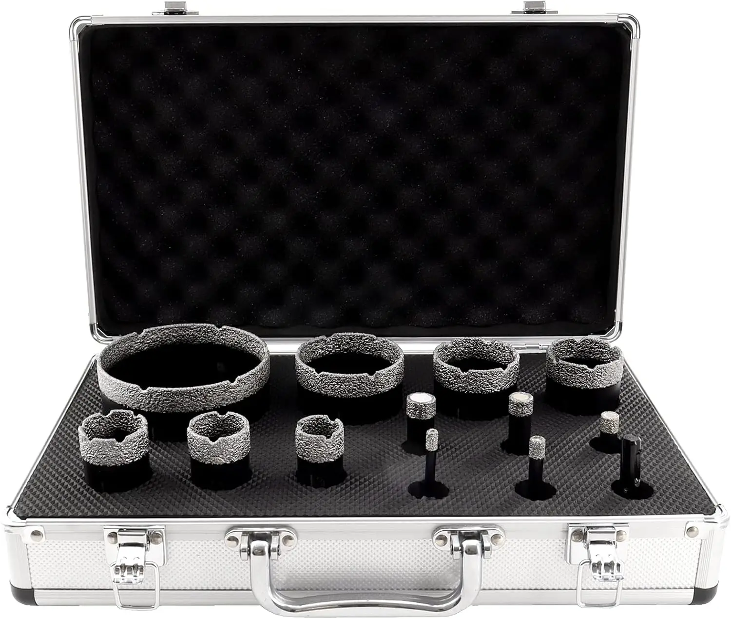 13Pcs Diamond Core Drill Bits Set for Porcelain Tile Marble Granite Brick, 5/8-11 Adapter, 6-102mm, Angle Grinder Hand Drill
13Pcs Diamond Core Drill Bits Set for Porcelain Tile Marble Granite Brick, 5/8-11 Adapter, 6-102mm, Angle Grinder Hand Drill