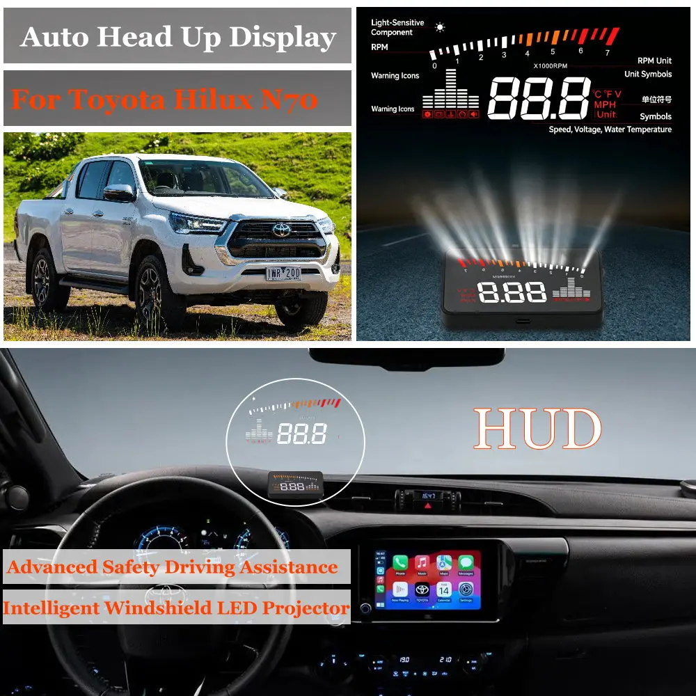 Car Head Up Display For Toyota Hilux N70/N80 2005-2026 AUTO HUD Speedometer Odometer Windshield Projector Accessories
Car Head Up Display For Toyota Hilux N70/N80 2005-2026 AUTO HUD Speedometer Odometer Windshield Projector Accessories