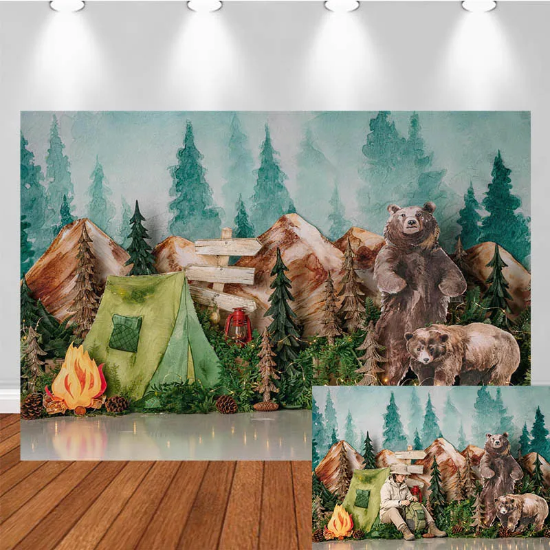 LS Photography Backdrop Outdoor Camping Brown Bear Forest Decor Birthday Cake Smash Kids Adult Portrait Photo Background Studio
LS Photography Backdrop Outdoor Camping Brown Bear Forest Decor Birthday Cake Smash Kids Adult Portrait Photo Background Studio