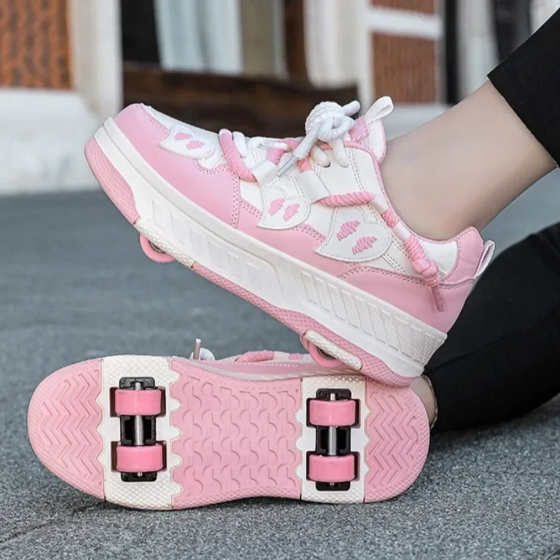 4 Wheels Roller Skate Shoes for Boys Girls Sneakers with Detachable Wheels Sport Shoe for Kids Removable Pulley Skate Skating
4 Wheels Roller Skate Shoes for Boys Girls Sneakers with Detachable Wheels Sport Shoe for Kids Removable Pulley Skate Skating