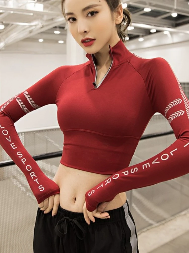 Sports Top Women's Long-sleeved Fitness Tops Female Running Professional Tights Summer Riding Clothes Training Gym Clothing
Sports Top Women's Long-sleeved Fitness Tops Female Running Professional Tights Summer Riding Clothes Training Gym Clothing